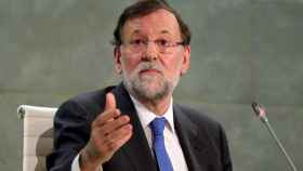 Mariano Rajoy durante la presentación de su libro.