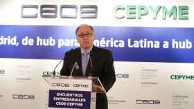El presidente de Iberia, Luis Gallego, en el encuentro empresarial de CEOE y Cepyme.