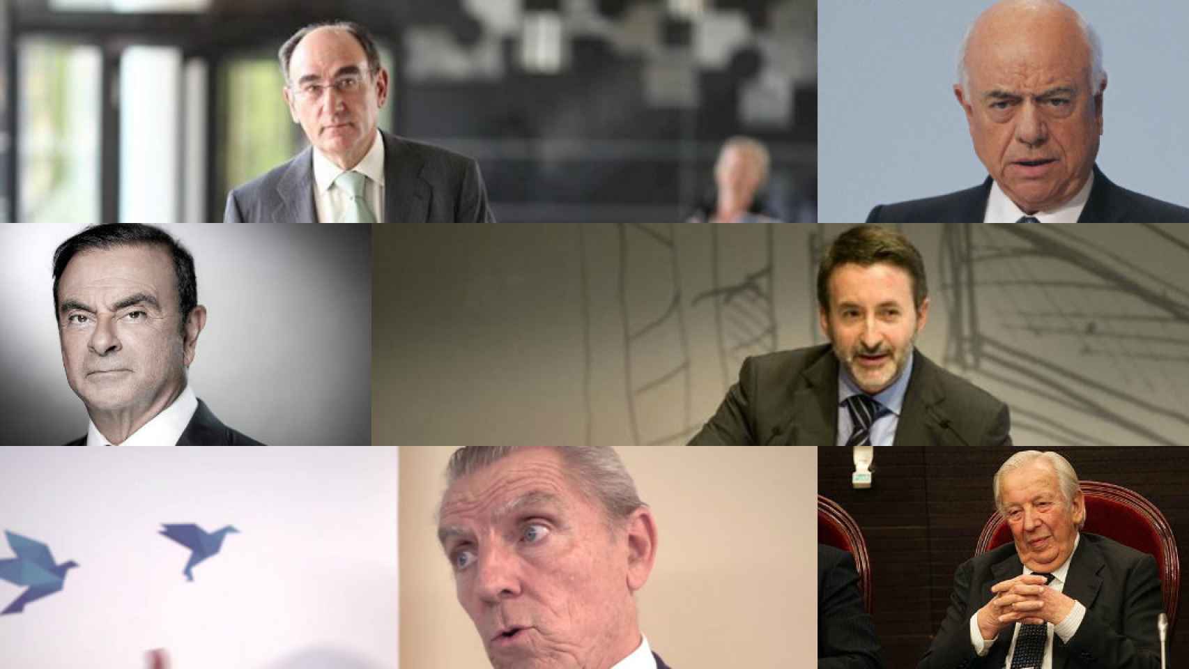 Ignacio Galán, FG, Carlos Ghosn, Josu Jon Imaz, Manuel Conthe y Manuel Olivencia.
