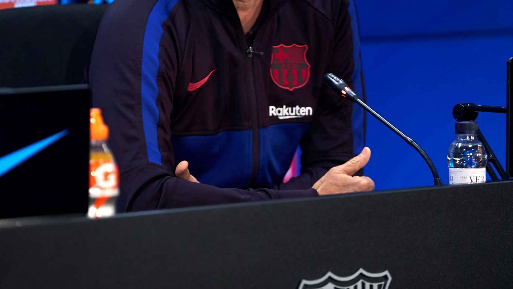 Valverde en rueda de prensa antes de medirse al Mallorca