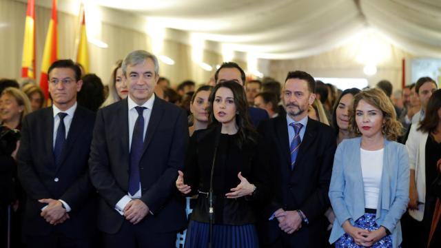 Inés Arrimadas, en el Congreso durante el homenaje a la Constitución.