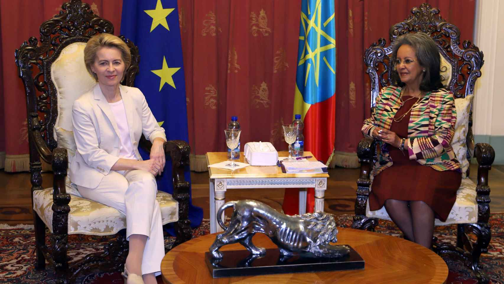 Ursula Von der Leyen con la presidenta de Etiopía, Sahle-Work Zewde.