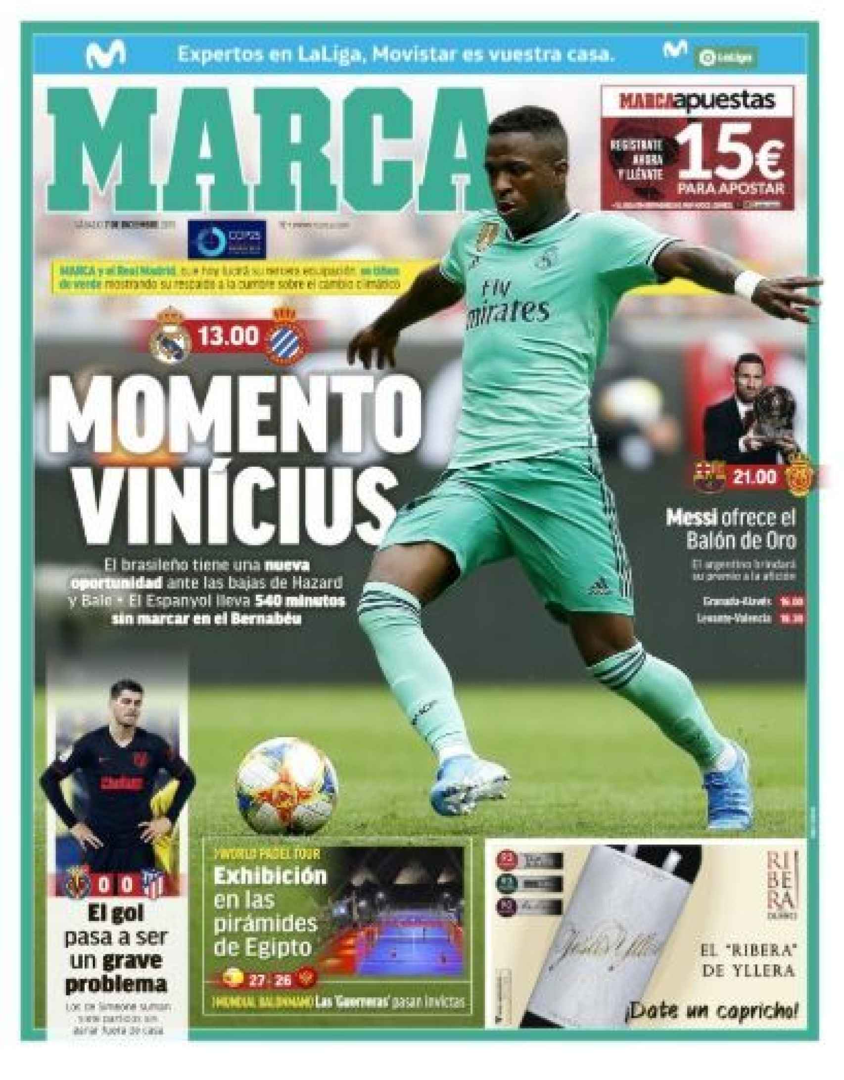 La portada del diario MARCA (07/12/2019)