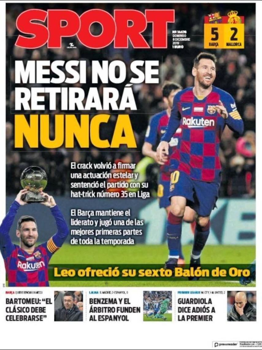 La Portada Del Diario Sport 08 12 2019