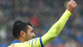 Ángel Rodríguez celebra el gol que dio la victoria al Getafe