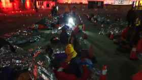Mas de 200 personas duermen al raso en Madrid en la primera 'Noche sin hogar' en apoyo a los sin techo