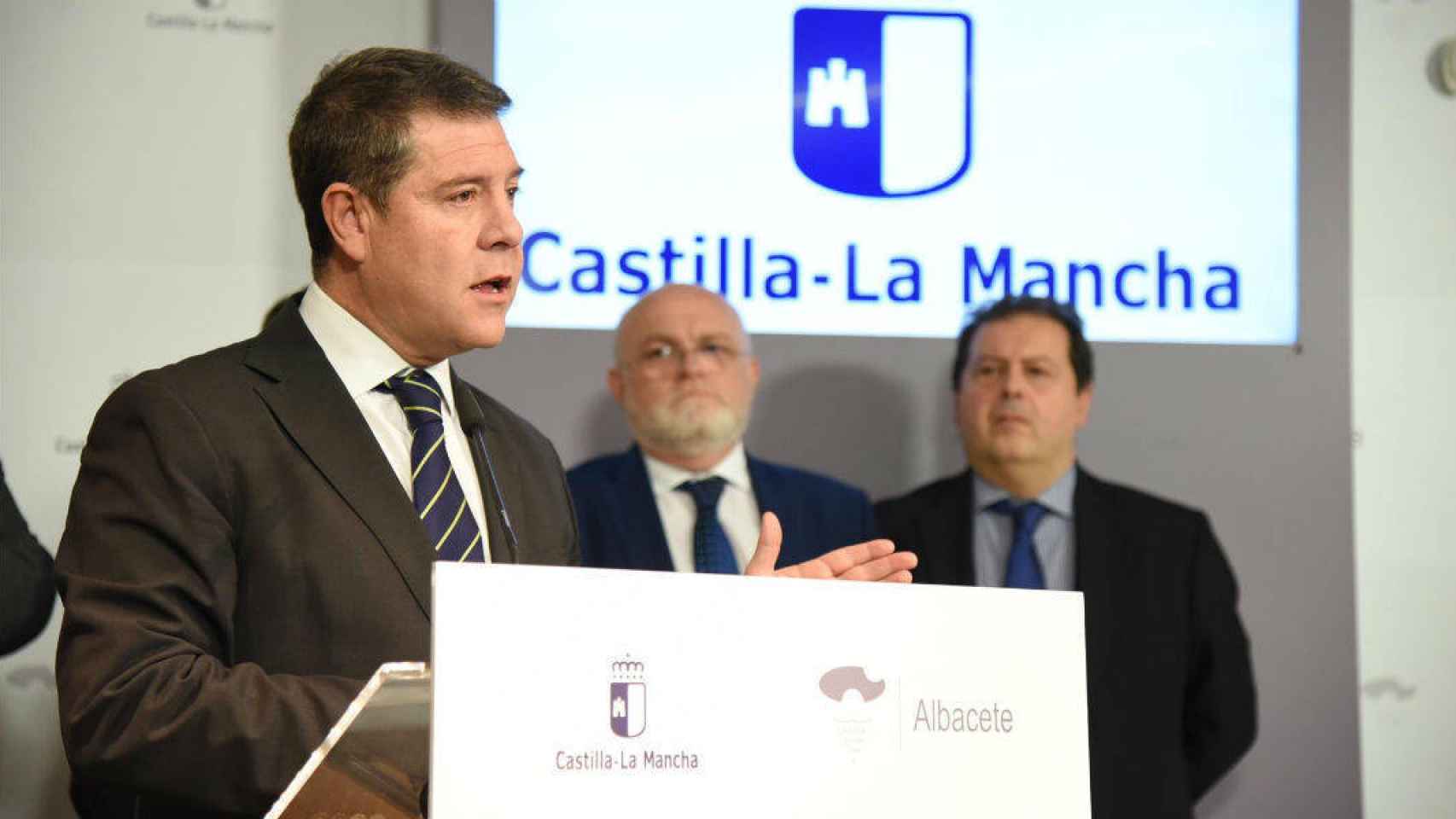 El presidente de Castilla-La Mancha, Emiliano García-Page, este lunes en Albacete