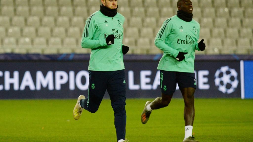Gareth Bale y Ferland Mendy entrenan con el Real Madrid