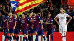El Barcelona celebra un gol ante el Mallorca