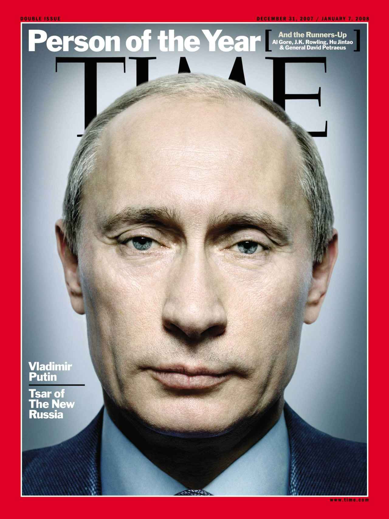 El presidente ruso Vladímir Putin en la portada de la revista 'Time' de diciembre de 2007, nombrado Persona del Año.