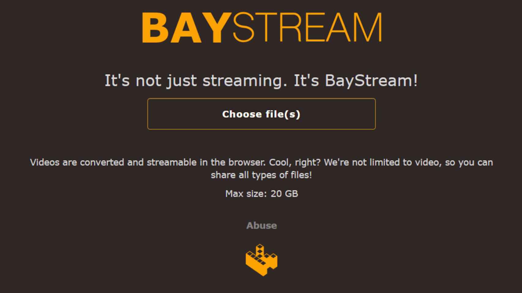 Página principal de Baystream