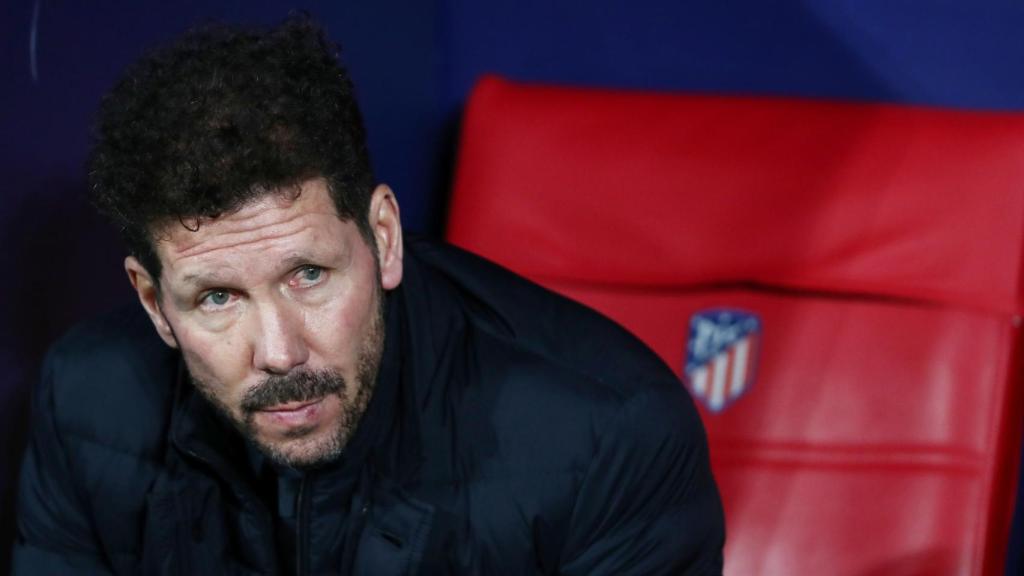Simeone, en un partido del Atlético de Madrid