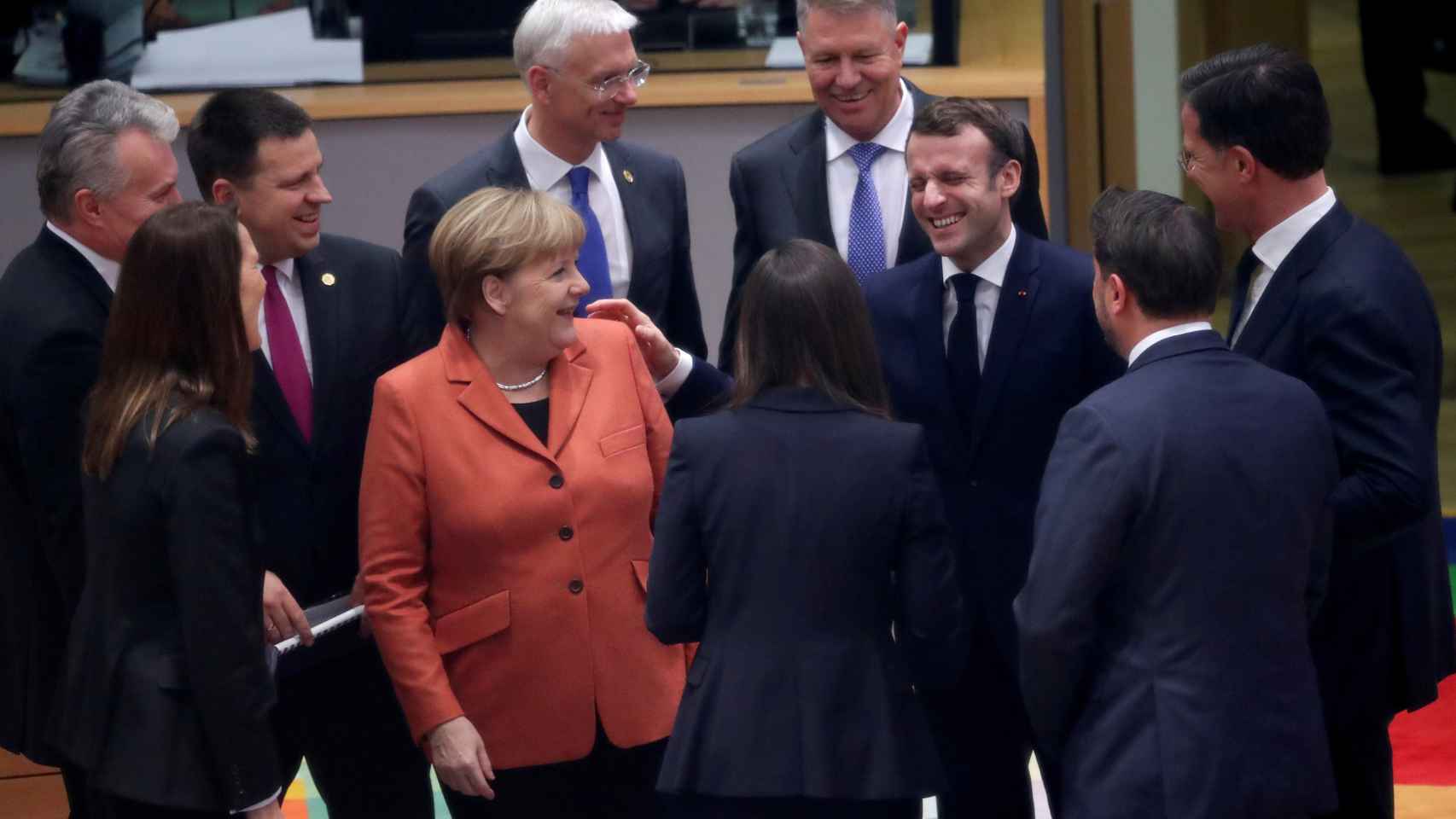 Los líderes de la UE, durante la primera jornada de la cumbre de fin de año en Bruselas