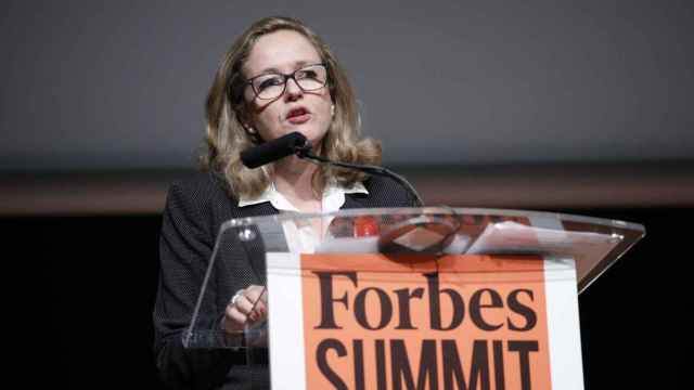 Nadia Calviño, en la cumbre de 'Forbes'.