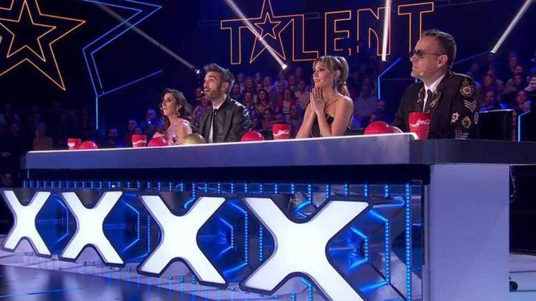 Los miembros del jurado en la última semifinal (Telecinco)