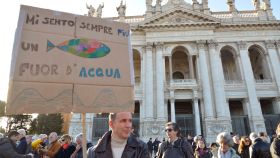 Miles de personas se han concentrado en Roma contra las políticas de extrema derecha.