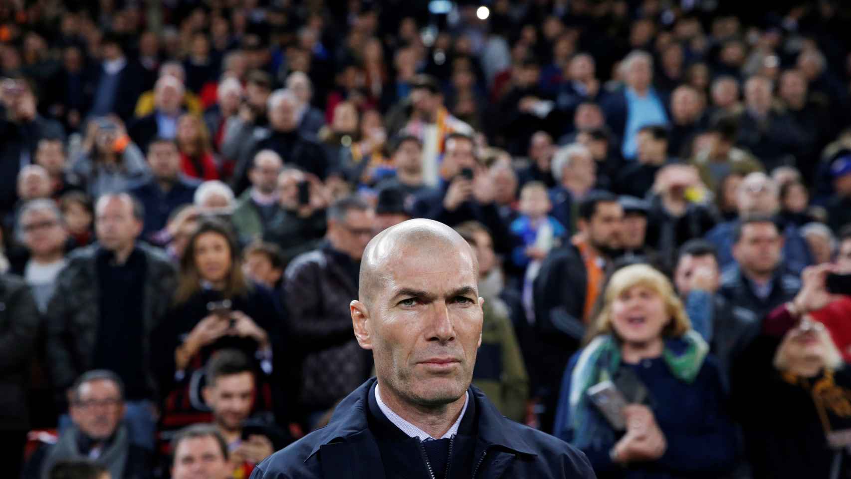 Zinedine Zidane, en Mestalla