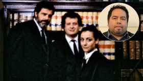 Imagen de los protagonistas de la serie televisiva Turno de Oficio. Arriba, a la derecha, Victor, un abogado de oficio agredido.