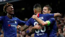 Los jugadores del Chelsea celebran un gol