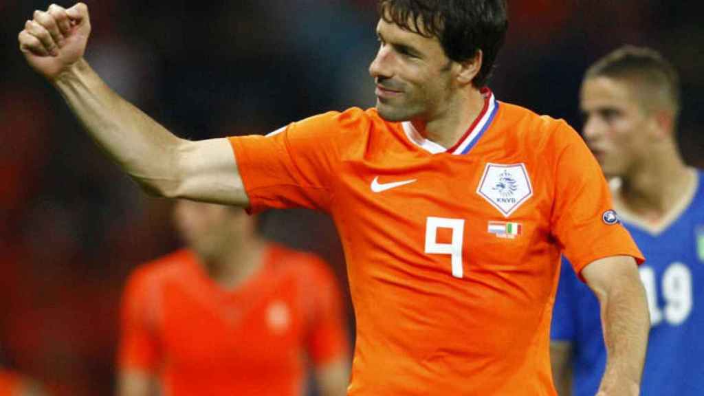Van Nistelrooy, durante un partido con Holanda
