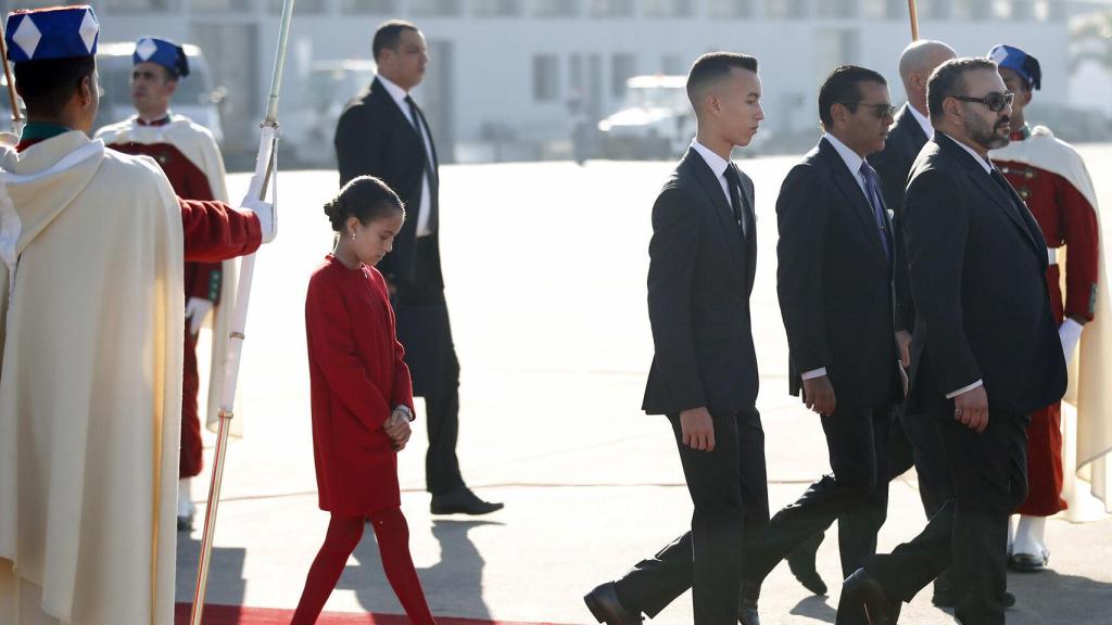 Lalla Khadija y Moulay Hassan en un acto público en Rabat.