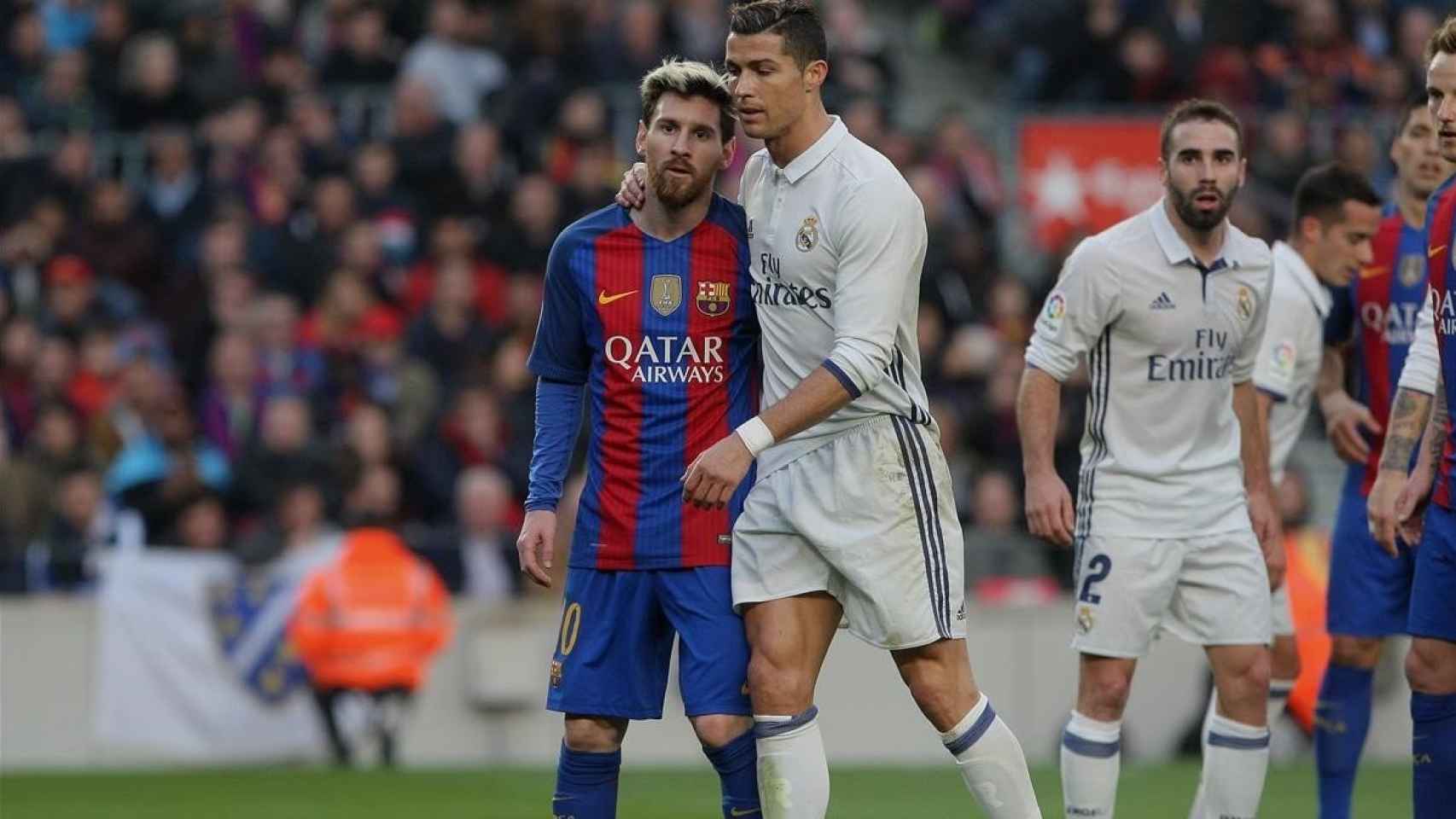 Cristiano Ronaldo y Messi, en El Clásico