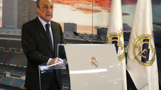 Florentino Pérez, durante su discurso