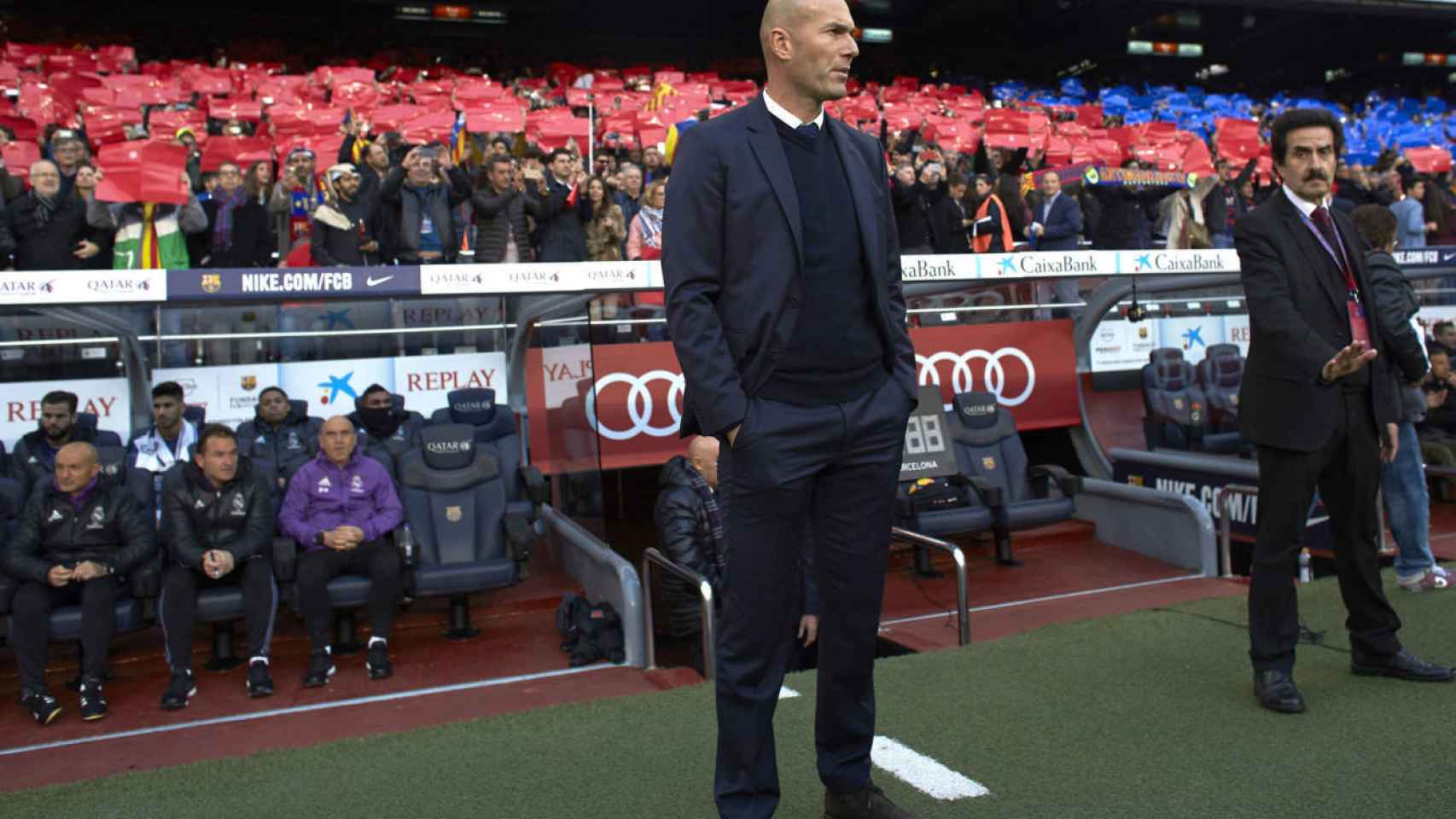 Zidane, en el Camp Nou