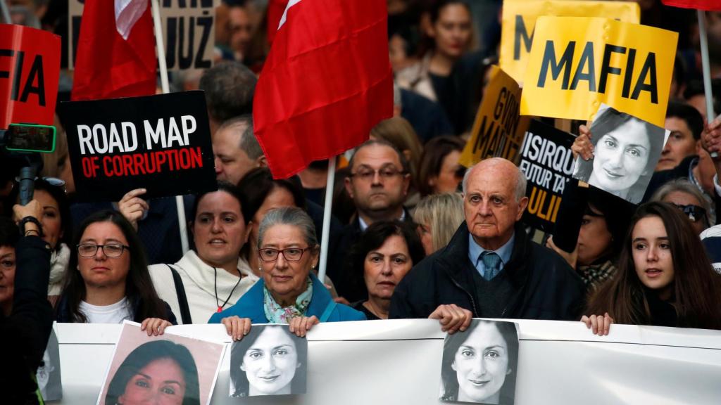 Una reciente manifestación en Malta pidiendo la dimisión de Muscat