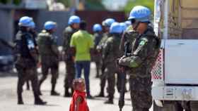 Los cascos azules de la ONU en Haití.