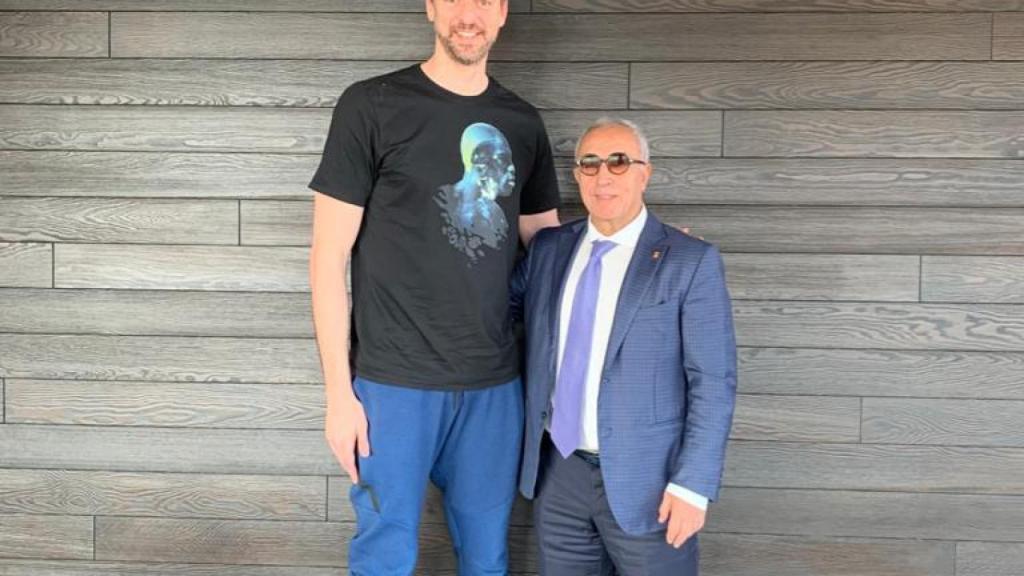 Pau Gasol, junto a Alejandro Blanco