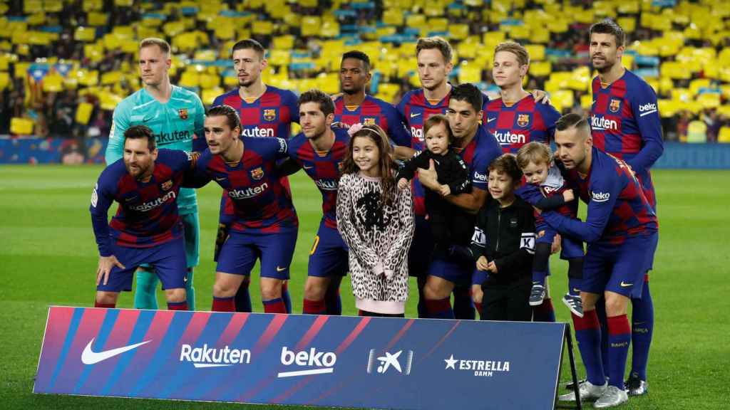 Alineación titular del FC Barcelona en El Clásico