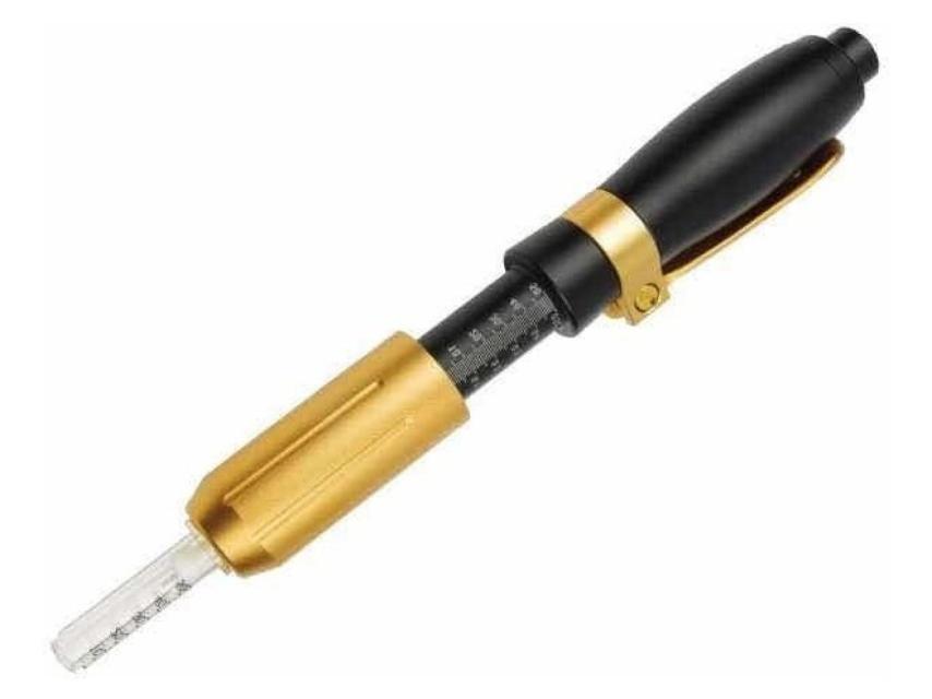 Así es el hyaluronic pen.