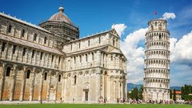 La catedral y la torre de Pisa.