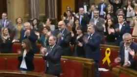 Gritos de libertad en el Parlament de Cataluña