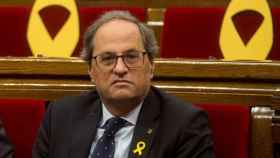 Quim Torra, en el Parlamento catalán, en una imagen de archivo./