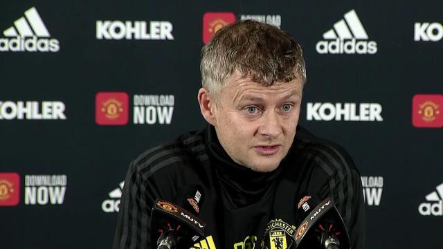 Solksjaer, en rueda de prensa