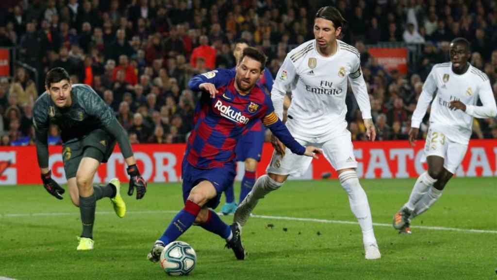 Messi y Ramos en el último Clásico de 2019 que terminó 0-0