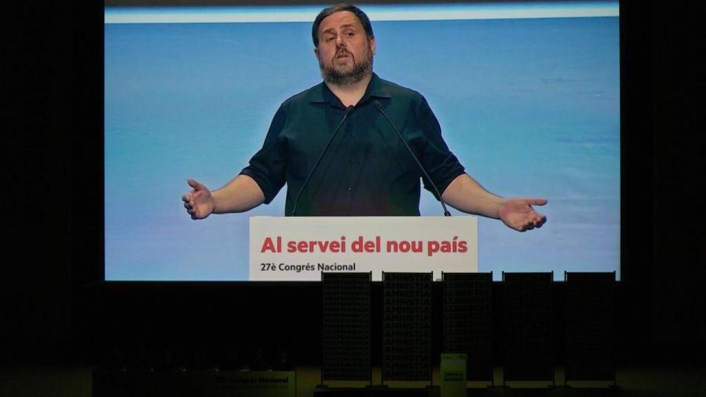 Oriol Junqueras en el 28º congreso de ERC.