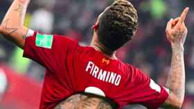 Roberto Firmino celebra su gol en la final del Mundial de Clubes