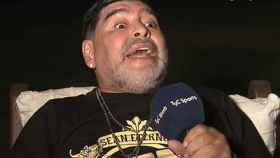 Diego Armando Maradona, durante la entrevista