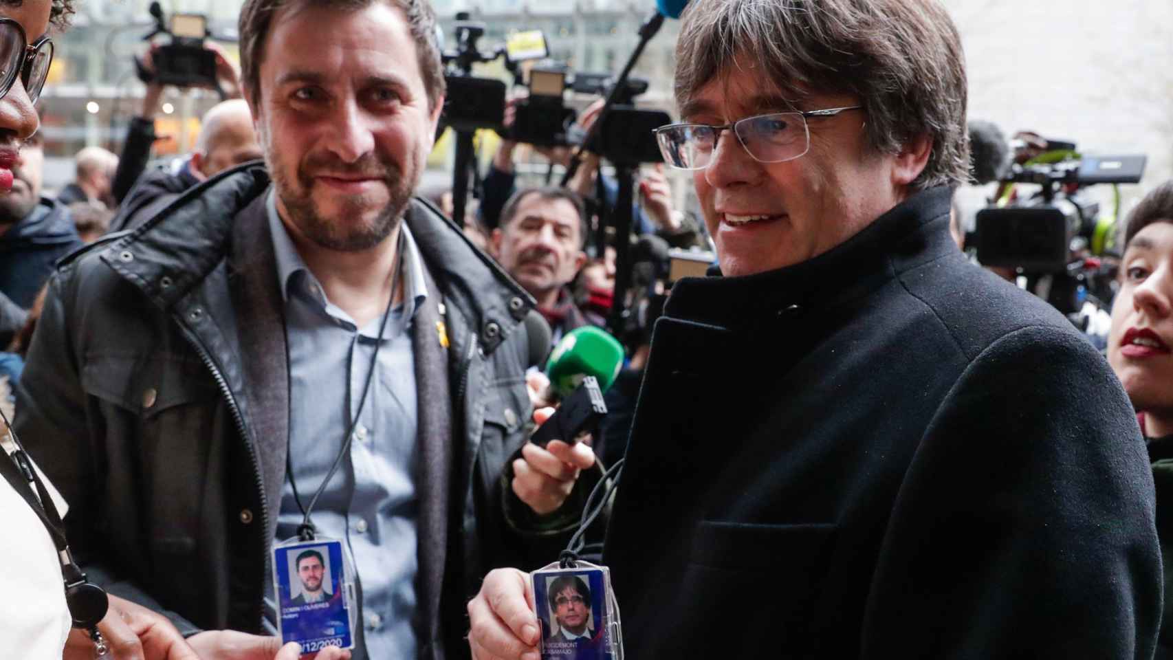 Toni Comín y Carles Puidemont.