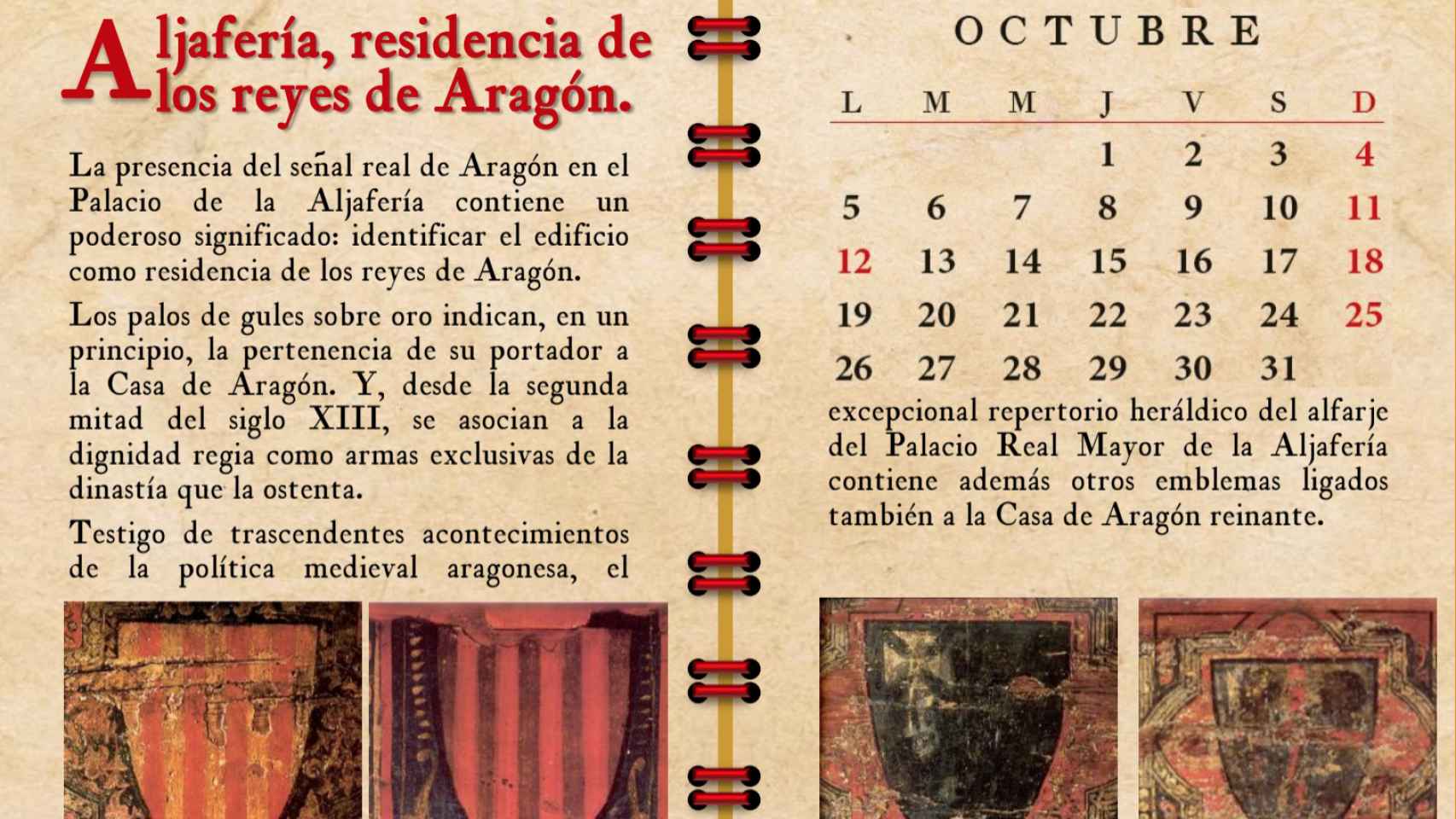 Página de octubre del calendario que Lamán ha dedicado a Torra.