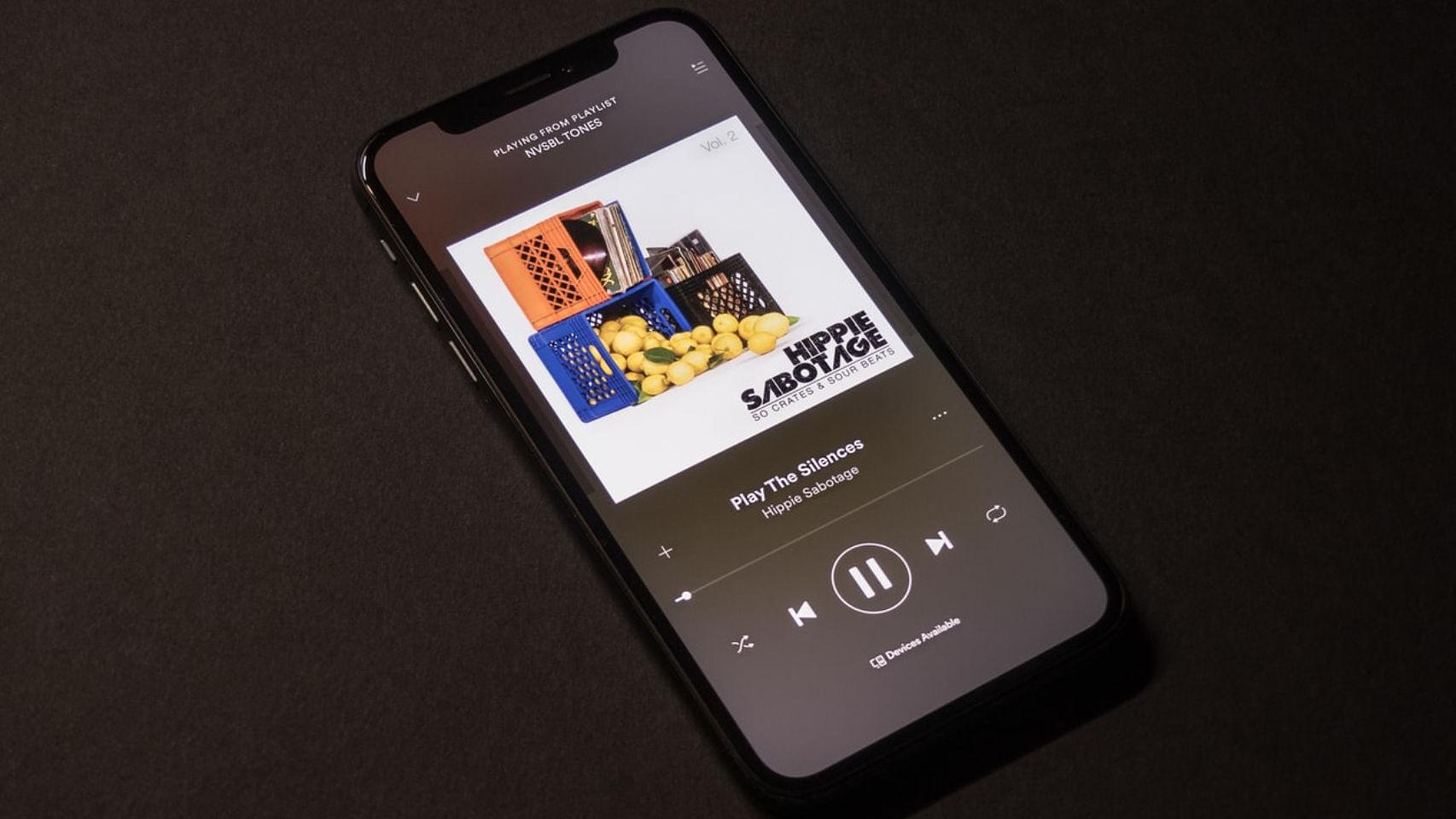 App de Spotify para móvil.