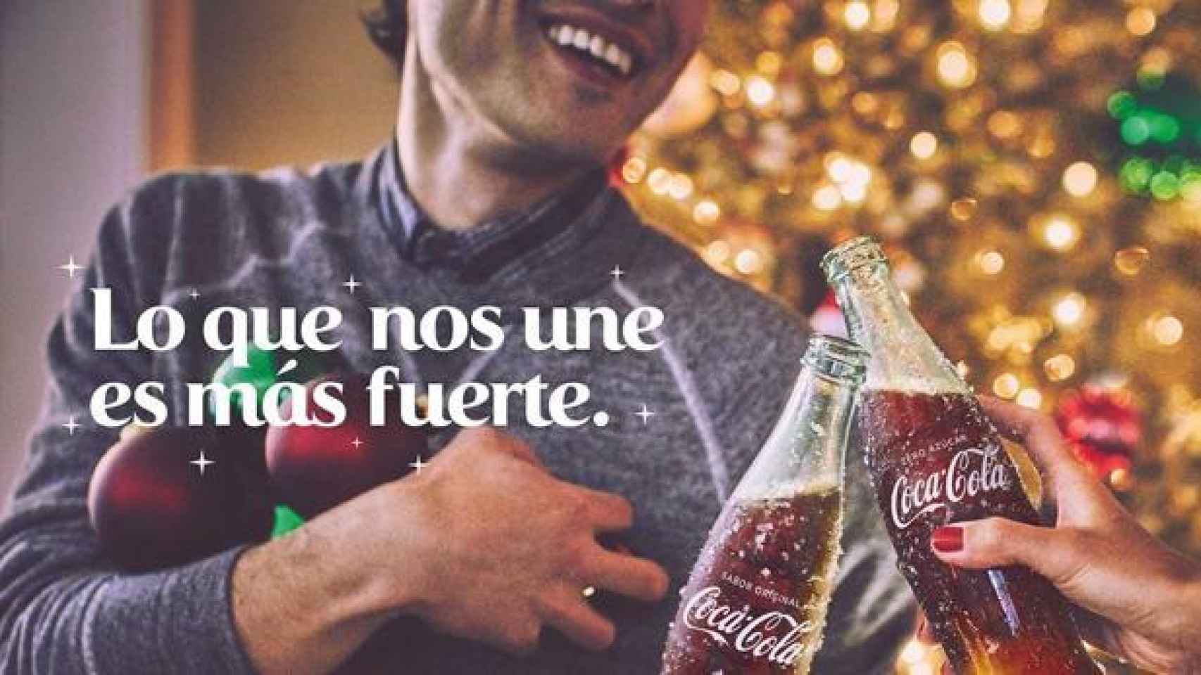 Parte de un anuncio de Coca Cola.