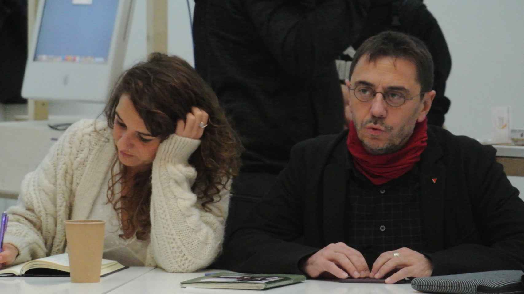 Juan Carlos Monedero, junto a Noelia Vera, en un Consejo de Podemos.