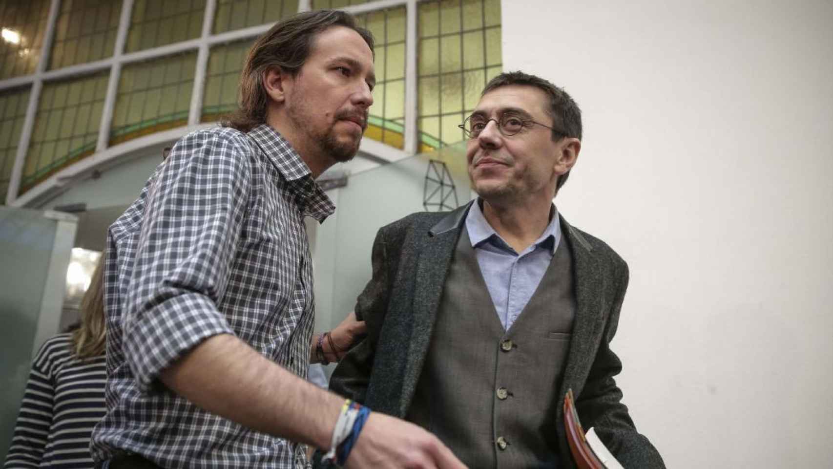 Pablo Iglesias y Juan Carlos Monedero.