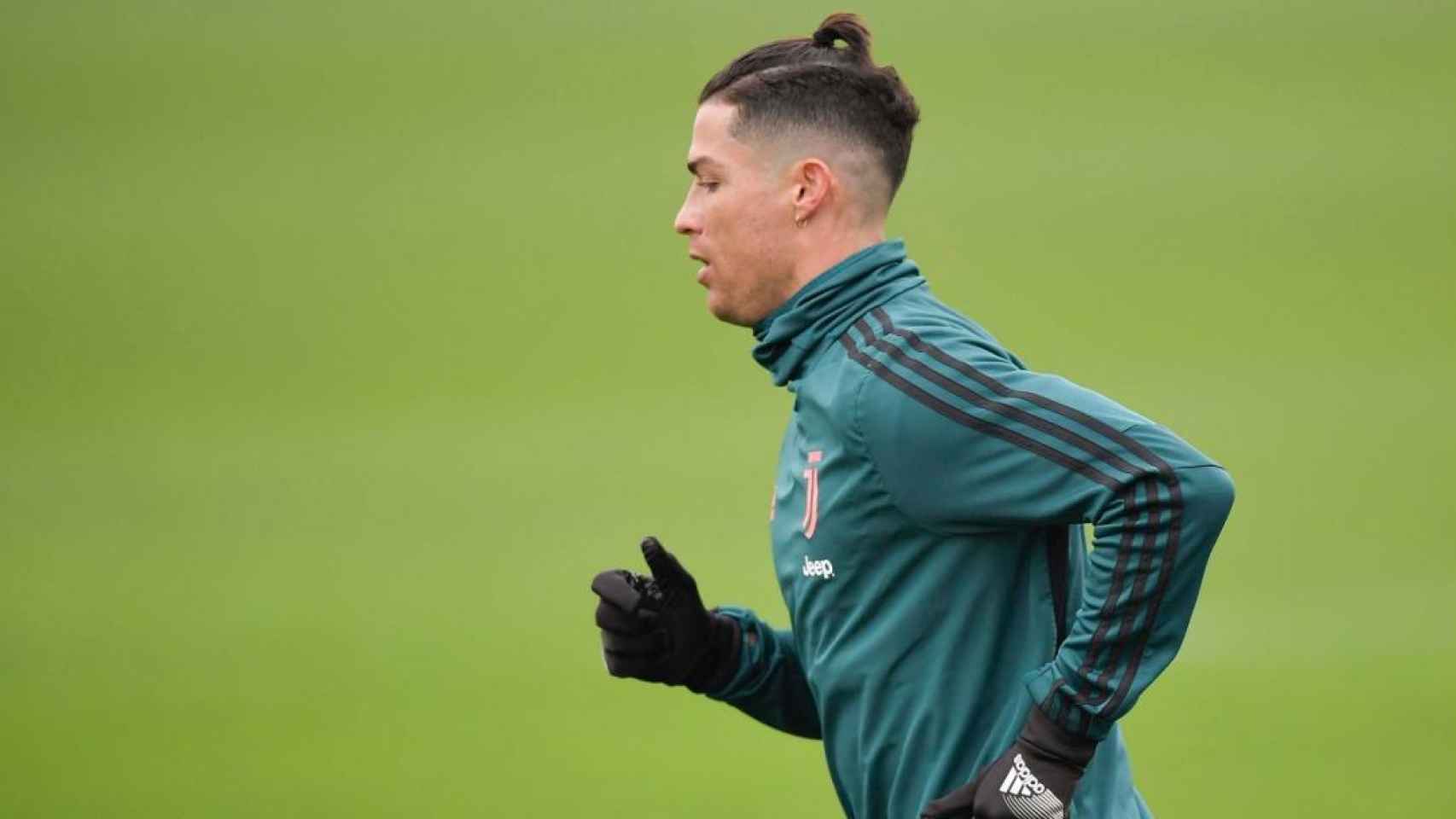 Cristiano Ronaldo durante el entrenamiento con la Juventus