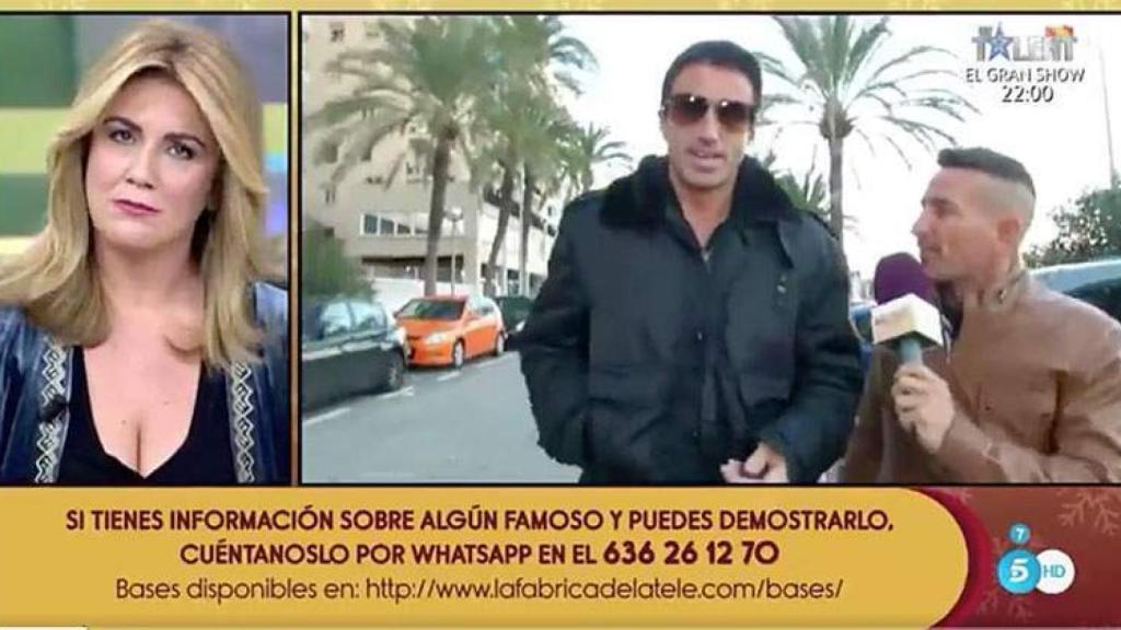 Carlota y Sergi, durante la conexión de Madrid con Palma de Mallorca.