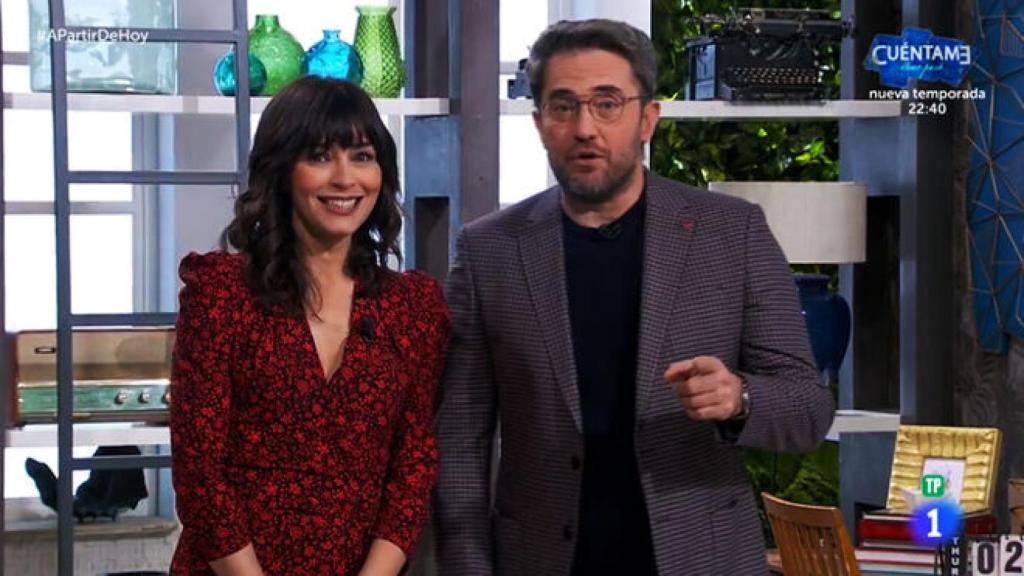 Marta Fernández y Máximo Huerta, en el programa 'A partir de hoy'.